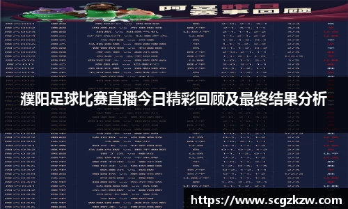濮阳足球比赛直播今日精彩回顾及最终结果分析